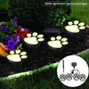 Lawn Lamps Dog Paw Print Solar Lights 4 in 1 Waterproof Solar Garden Lights LED Decor Lamp for Patio Lawn Yard Pathway Outdoor Decorations Q231125