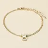 أزياء اثني عشر كوكبة مصممة قلادة Anklet for Woman Girls Beach Travel Jewelry Gloy the Zodiac Womens Silver Chain antains with Card Friend Gift