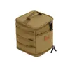 Sacs de rangement Grand sac de camping Panier de pique-nique Cuisinière à gaz Pots Organisateur Outil de plein air Voyage Portable KXRE
