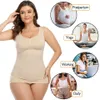 Taillen-Bauch-Former Shapewear für Frauen in Übergröße Kontrollieren Sie den eingebauten BH, der Tanktops formt, die den Körper komprimieren, Unterwäsche 230425