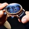 腕時計2023リゲのトップファッションウォッチ革革の防水時計クロノグラフスポーツ時計