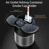 Car popielniczka Smart Ashtray Auto Auto Otwarcie Zamknięcie Czujnik w podczerwieni USB ładowalny bezdymny wrażliwy na światło lustrzany popielniczka popielniczka Q231125