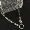 Chaînes 1 pièces couleur argent collier violet et noir cristal tour de cou Punk Style accessoires personnalité bijoux pour doux