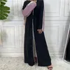 Ubranie etniczne Vintage Eleganckie muzułmańskie kobiety Open Abaya Arab Islamic Maxi Robe Middle East Caftan Dubai Turkey Kimono Cardigan Spring Autumn