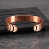 Bangle Ikuinen koppar magnetiska armband manlig artritterapi armband fördelar vintage hälsoenergi smycken för män