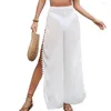 Women's Pants Durable Beach Split Polyester Summer Charming Beautiful Ladies