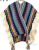 Szaliki XFPV Kobiet Dzenne ramię w stylu etnicznym w stylu zniszczonym szal Cloak Scarf Fashion Spring Spring Autumn