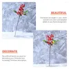 Party Decoration Artificial Berry Stems Christmas Picks Holly bär grenar False Flowers Year Decor