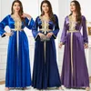 Vêtements ethniques Tempérament Robe de soirée Mode Automne Hiver Musulman Arabe Bright Velvet Robe Arabie Dubaï Abayas Soirée pour les femmes