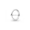 Charms 925 Sterling Sier New Me Series Dual-Circle Link Knoppen Kleine Accessoires Diy Sieraden Levering Drop Delivery Sieraden Sieraden Dhjnd