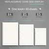Anteckningar Diary A5 B5 A4 Transparent Loose Leaf Binding Notebook Core Cover Magazine Planner Office Supplies