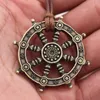 Hänge Halsband Drop Rudder Charms Dharma Wheel of Life Samsara Buddhist Amulet Talisman Halsband Religiösa smycken för män