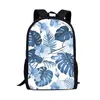 School Bags Tropical Leaves Bag Simple Style Girls Boys Knapsack Personalized Book For Teenagers Children Palm Leaf Print