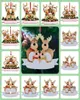 Christmas Reindeer Ornaments Xmas Trees Resin Customized DIY Name Family of 3 5 Gift Hang Decorations Pendant Home Decro5788499