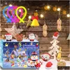 Calendario dell'Avvento per decorazioni natalizie per bambini Conto alla rovescia per le vacanze con 24 pezzi Portachiavi per bambola Micro Lovely Sile 211021 Consegna a goccia Ho Dhoyt