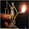 Decoratieve objecten beeldjes Griekse Justitie Godin Standbeeld Eerlijke Engelen Hars Scpture Mensen Ornamenten Vintage Woondecoratie Acces Otip8