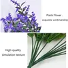 Dekorative Blumen, 10 Bündel, künstliche Blumen, Lavendel, für den Außenbereich, UV-beständig, Fake, kein Verblassen, Kunststoff