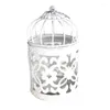 Bougeoirs C90D Hollow Holder Congueur Soalight Lantern Bird Cage Vintage Whited