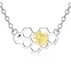 Hanger kettingen herenbijen ketting ketting shellhard klassieke hart holle honingraat honeybee mode sieraden cadeau