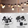 Gräsmattor LED Solar Light Outdoor Garland Street G50 Bulb String Light As Christmol Decoration Lamp för Garden Indoor Holiday Lighting Q231125