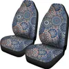 Housses de siège auto mandalas bleus paire 2 accessoires de protection avant