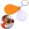10X Portable Folding Magnifier Key Ring Handheld Mini Keychain with Magnifying Tools Durable Glass Lens Loupe Key Chains