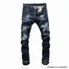 Wangcai01men's Jeans Men's Jeans Stree Dsquare Fashion Street 2022 People Style Motorcycle Cowboy Pants Ripped Leishure Slender Inkjet Dmen's