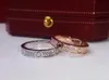 Bandringar 2022 Luxurys Designers Par Ring med ena sidan och diamant på den andra SideEexquisite -produkterna gör mångsidiga gåvor bra trevligt med ruta 55ess