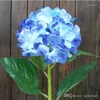 Flores decorativas Elegantes Hidrangea Branca Artesanato de Flor de Seda Artificial Para Centrões de Casamento Bouquet Christmas Ornament Home Party Party Party