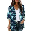 Costumi da bagno da donna 2023 Cardigan in chiffon estivo Stampato floreale Kimono lungo Copricostumi Abito avvolgente Abbigliamento da spiaggia Costume da bagno Cover Up