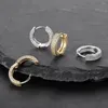 Hoopörhängen Uilz Classic Gold Color Simple Round Zirconia for Women Fashion Versatile Mane Jewelry 2023 Trend Circle Earring