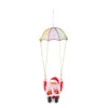 Party Favor 1pc Christmas Electric Santa Claus Hanging Parachute Somersault Creative Music Xmas Decor Kid Toy Gift