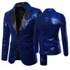 Men's Suits & Blazers Shiny Gold Sequin Glitter Embellished Blazer Jacket Coat Men Nightclub Prom Suit Costume Homme Stage Clothes For Singe