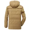 Mannen Down Parka Mannen 2023 Winter Fleece Warme Dikke Winddichte Jassen Jas Herfst Mode Capuchon Casual Tactiek Militaire 231124