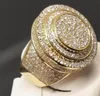 Prydnad amerikansk populär hiphop full diamant ring kreativ modeobjekt ring män och kvinnor ring