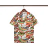 Modeontwerper Bowling Shirt Heren Casual Button Down Shirts Hawaii Bloemen Shirts Mannen Korte Mouw Jurk Hawaiiaans Shirt M-3XL oo