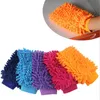 Ultrafine Fiber Chenille Microfiber Car Wash Glove Mitt Mesh Soft Backing Sem arranhão para lavagem de carro e luvas de pó de limpeza