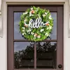 Decorative Flowers Spring Wreaths Hopeful Eucalyptus Artificial Wreath With Realistic Beauty Home Decor Products For Entrance Window Farm