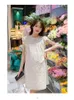 マタニティドレス韓国スタイルのペタルスリーブノースリーブ甘いバックレス妊婦刺繍レースプリンセスパーティー230425