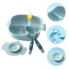 Bowls Suction Baby Bowl Kids Tableware Set Dinnerware Feeding Plates Sucker Self Eating Favor Infant Utensils Gift Shower