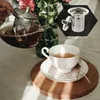 Din sets sets 2 pc's losse bladthee pot Zifter roestvrijstalen diffuser koffie zeefzeef mesh -zeefiestie -infuser