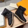 Inverno novas botas femininas designer famoso rendas até senhoras famosa marca botas de neve tecido impermeável enchimento para baixo fundo grosso aumento não slides bota curta