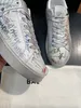 EU38-46 B-skate sneakers skor andas mesh gummitränare teknisk tyg kalvskinn casual promenad graffiti läder vit svart löpare sport