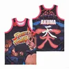 Film Akuma Street Fighter Jeu Vidéo Maillots Film Basketball Rétro Pull Respirant Lycée Collège HipHop Pur Coton Sport Équipe Noir Broderie Bon