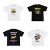 ファッション衣料品デザイナーTシャツ人間メイドファッションbrかわいい漫画グラフィック印刷されたTシャツ夏のスラブコットンルースカジュアルメンズ女性の半袖