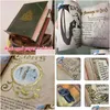 Decorative Objects Figurines Charmed Book Of Shadows Retro Green Er Ancient Stories Bound Journal 350 Pages Spellbook Magic Gift D Otzlh