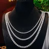 Collana a catena cubana con moissanite Vvs in argento 925, larghezza 3 mm, moda personalizzata, economica