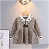 Pullover Autunno Inverno Ragazza Maglione Abito Principessa Bambini Bebè Bambini Stoffa Piviere Dolce lavorato a maglia Dressrs Bow Jumper 1-5Y 211227 Drop D Dh0Bv