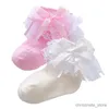 Kindersokken Lente Herfst Pasgeboren Baby Korte Sokken met Strik Kant Bloem Prinses Effen Kleur Zacht Katoen Baby Baby Meisjes Sokken voor kinderen