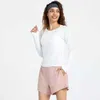 Vêtements de yoga de créateurs pour femmes Vêtements Tops T-shirts T-shirt Vêtements décontractés Swiftly Tech Top Sports Femmes Manches longues Course à séchage rapide Fitness High Elastic